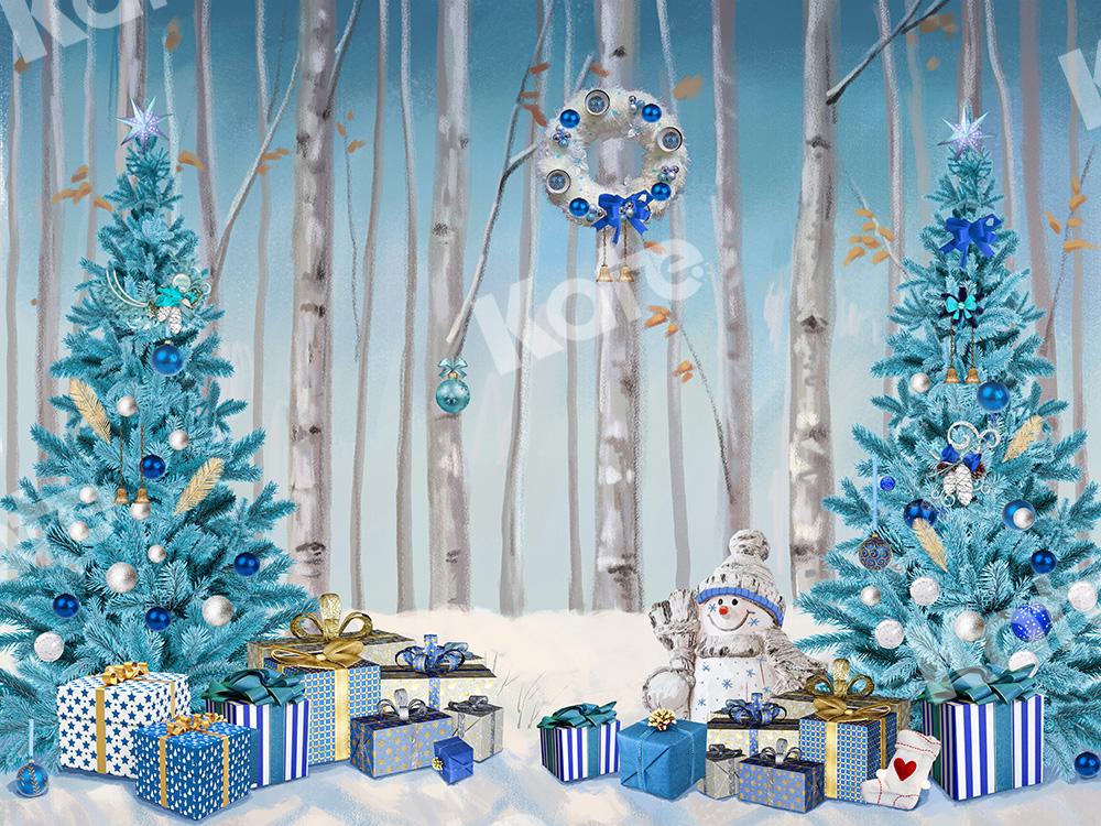 Kate Snow Xmas Backdrop Gifts Christmas Trees Designed by Emetselch -UK