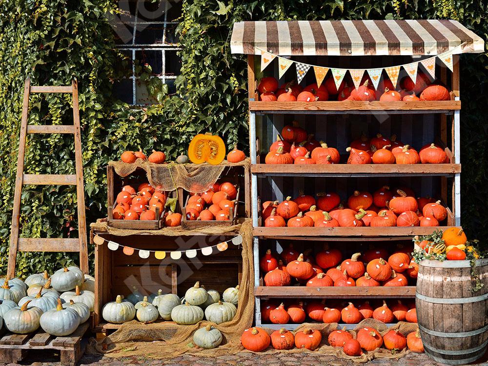 Kate Fall/ Thanksgiving Backdrop Pumpkin Shops Designed by Emetselch -UK