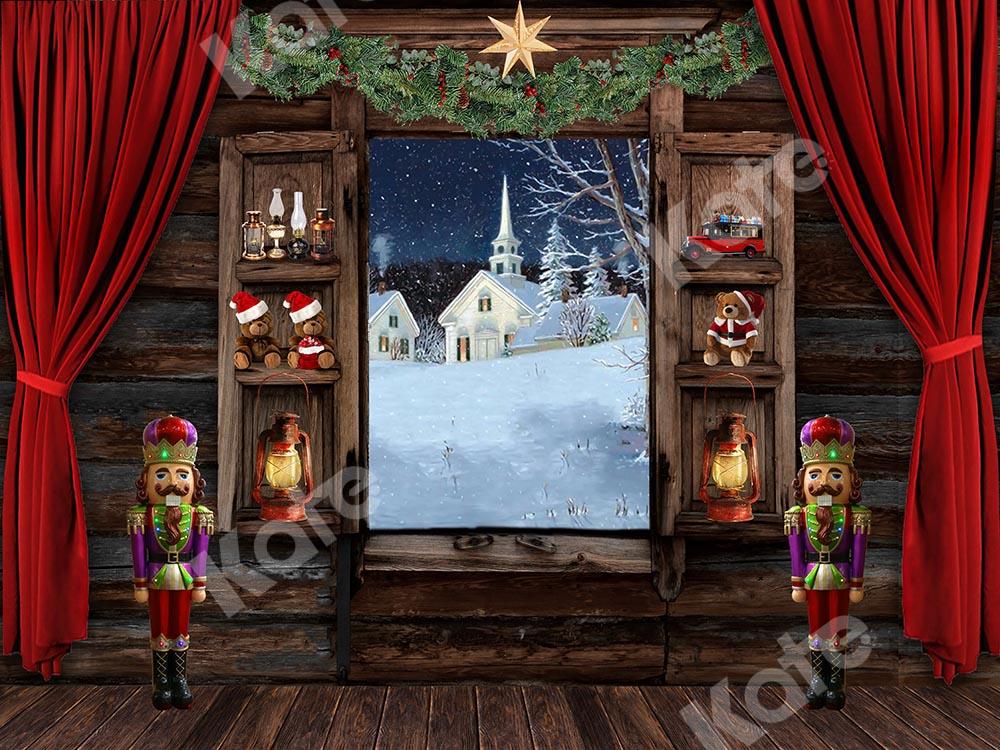 Kate Christmas Soldiers Wood Window Backdrop Designed by Chain Photography -UK