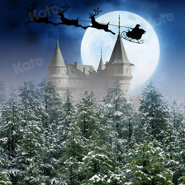 Kate Christmas Night Forest Backdrop Designed by Chain Photography -UK