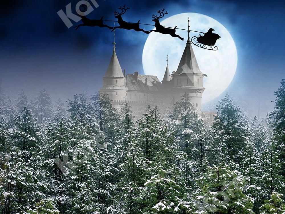 Kate Christmas Night Forest Backdrop Designed by Chain Photography -UK