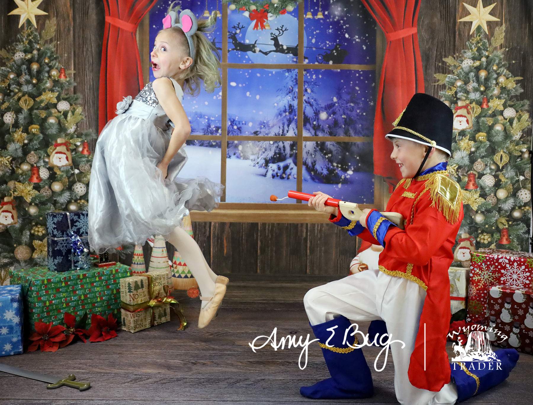 Kate Christmas Trees Window Backdrop Designed by Chain Photography -UK