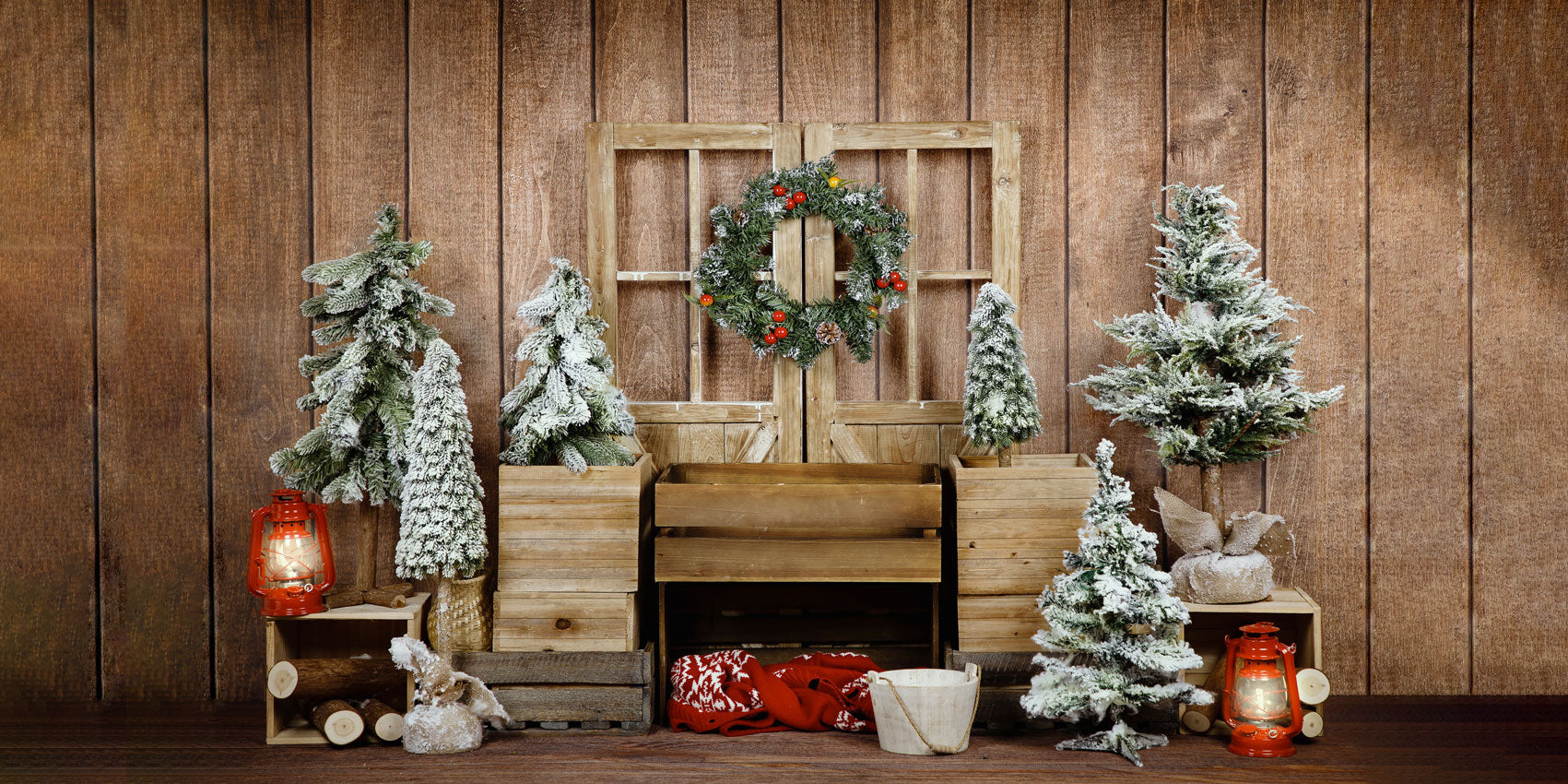 Kate Christmas Wood Door Backdrop Designed by Emetselch -UK