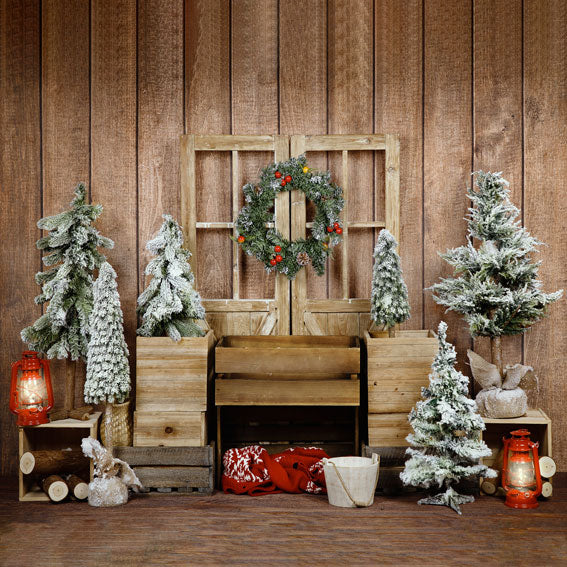 Kate Christmas Wood Door Backdrop Designed by Emetselch -UK