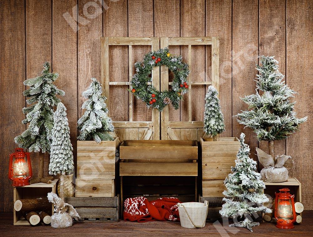 Kate Christmas Wood Door Backdrop Designed by Emetselch -UK