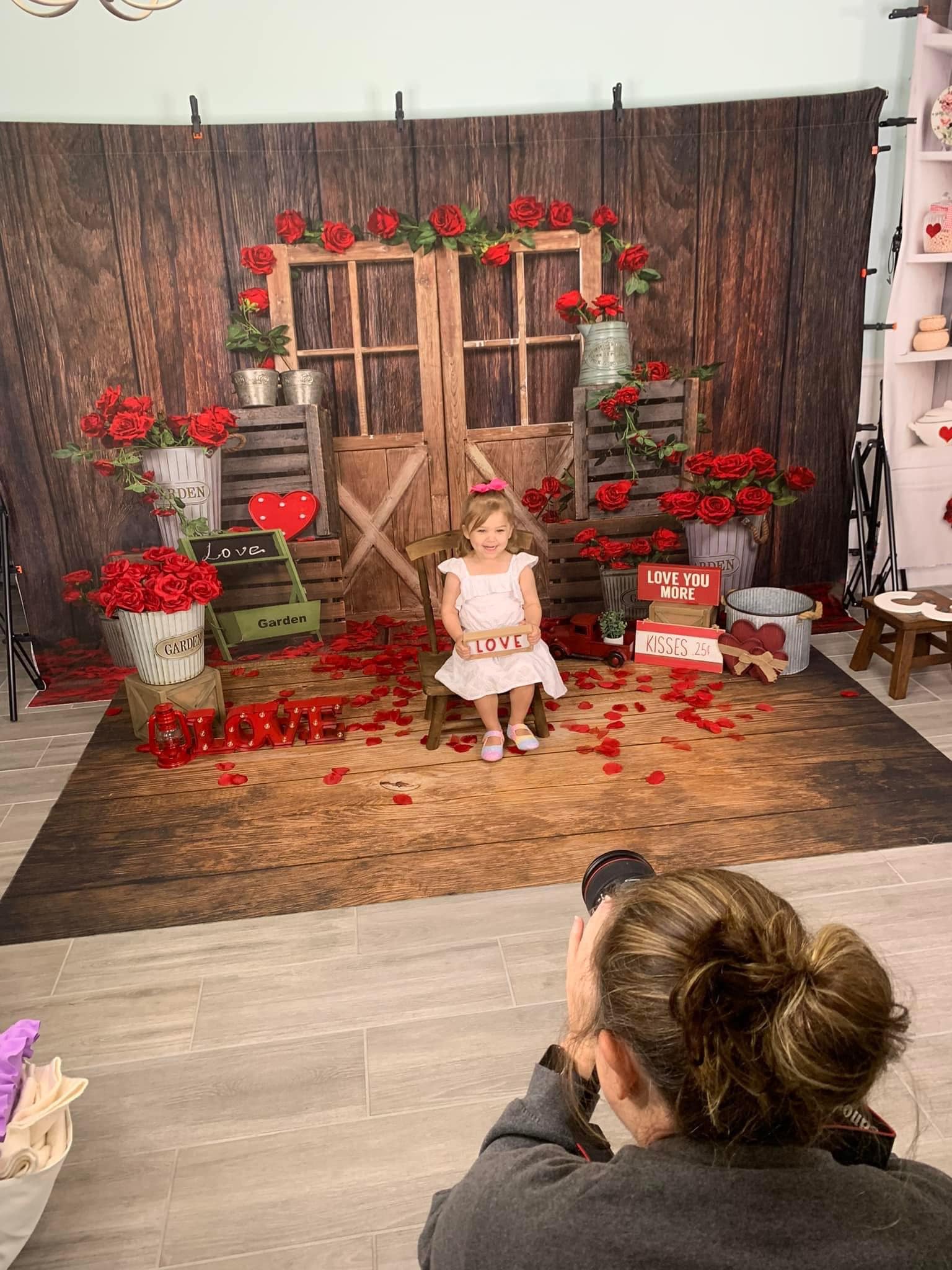 Kate Valentine's Day Rose Wood Door Backdrop Designed by Emetselch -UK