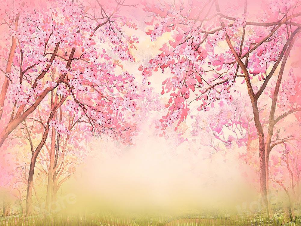 Kate Spring Pink Flowers Backdrop Designed by Chain Photography -UK