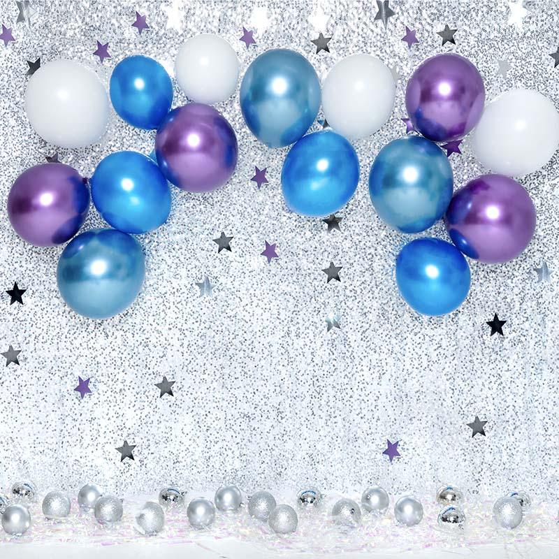 Kate Cake Smash Star Blue Balloons Backdrop Designed by Emetselch -UK