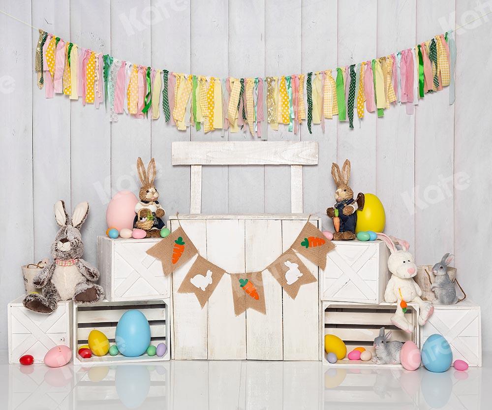 Kate White Easter Bunny Egg Stand Backdrop Designed by Emetselch -UK