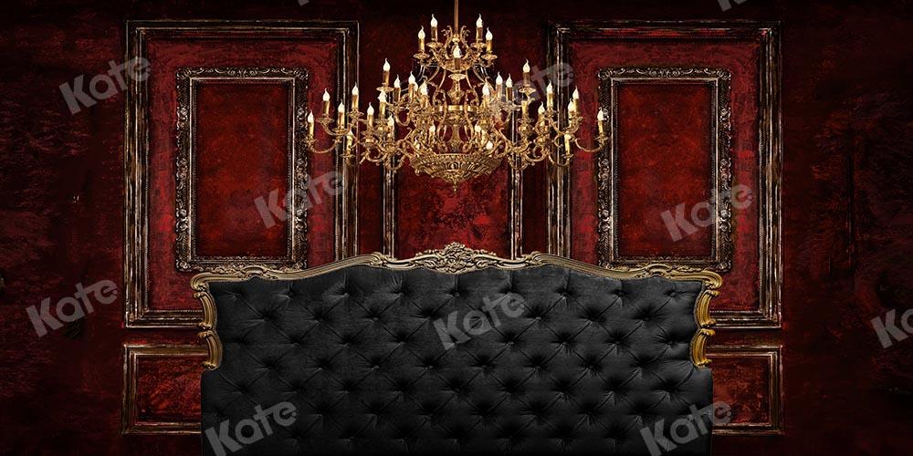 Kate Boudoir Bedboard Red Wall Backdrop Designed by Chain Photography -UK