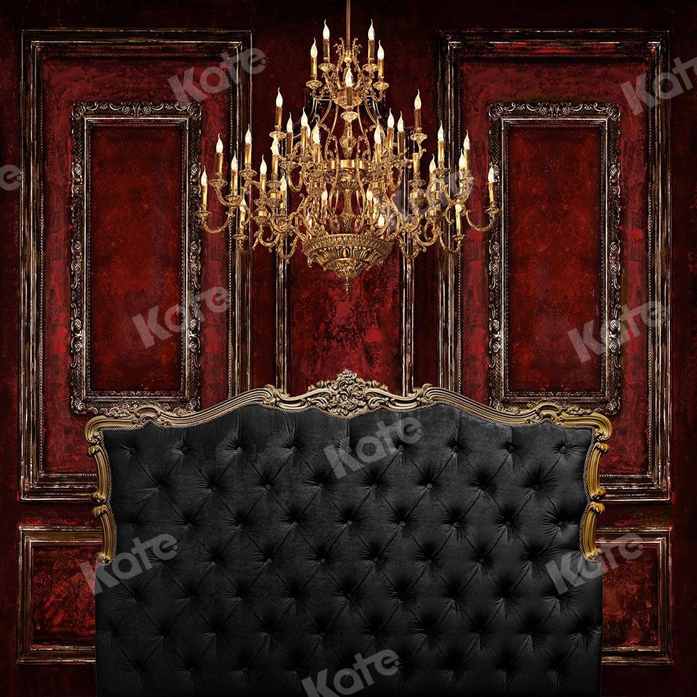 Kate Boudoir Bedboard Red Wall Backdrop Designed by Chain Photography -UK