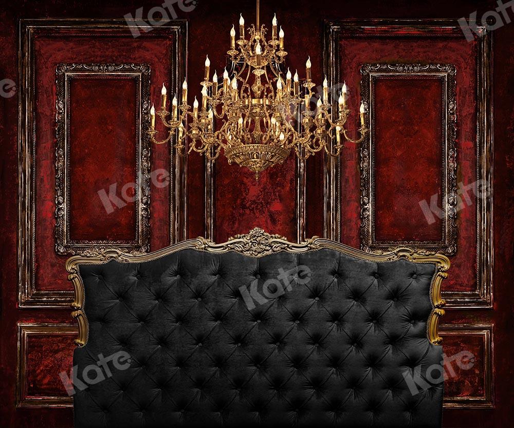 Kate Boudoir Bedboard Red Wall Backdrop Designed by Chain Photography -UK