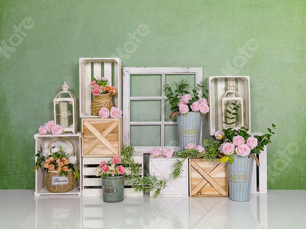 Kate Spring/ St. Patrick's Day Rose Green Backdrop Designed by Emetselch -UK