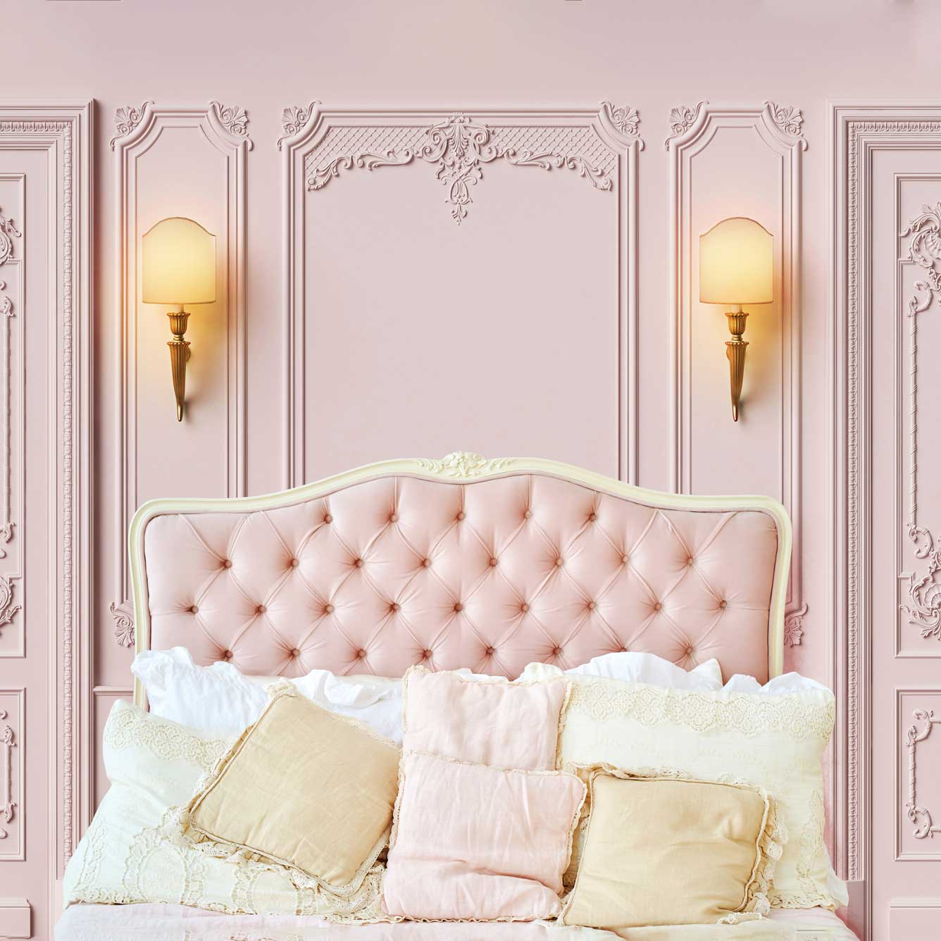 Kate Boudoir Pink Headboard Pink Wall Backdrop Designed by Chain Photography -UK