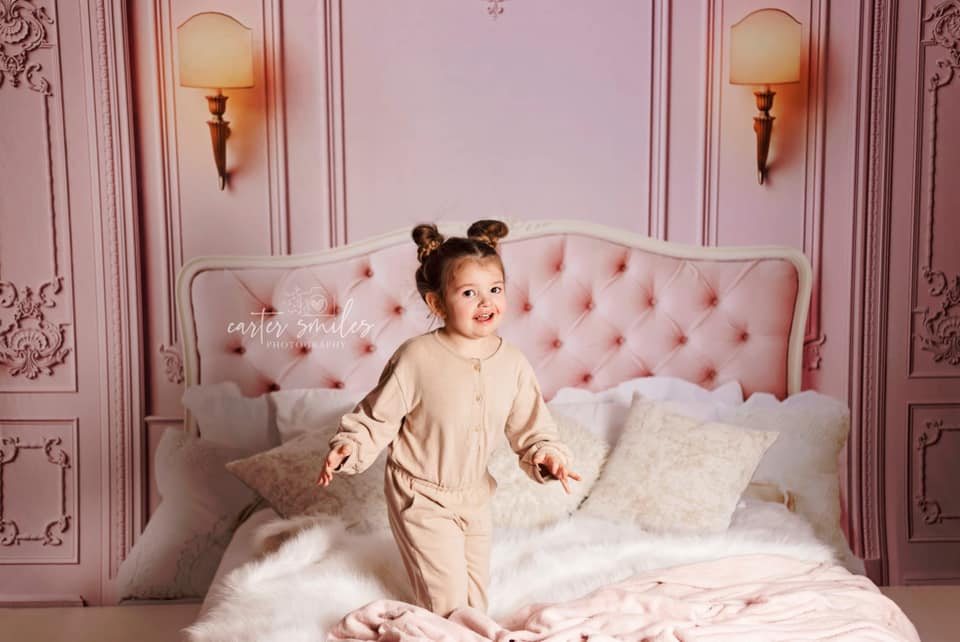 Kate Boudoir Pink Headboard Pink Wall Backdrop Designed by Chain Photography -UK