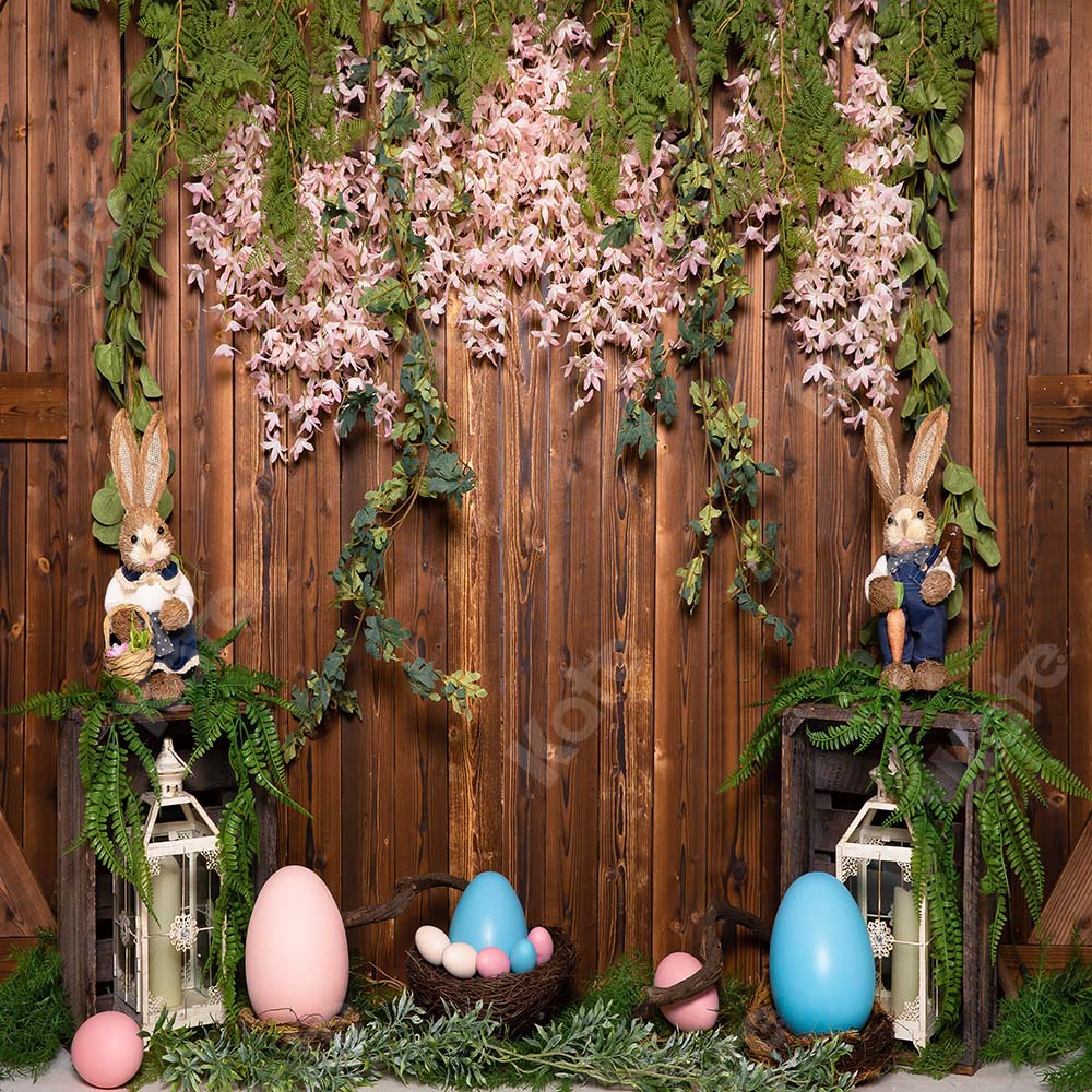 Kate Easter Egg Backdrop Wood Wall Designed by Emetselch -UK