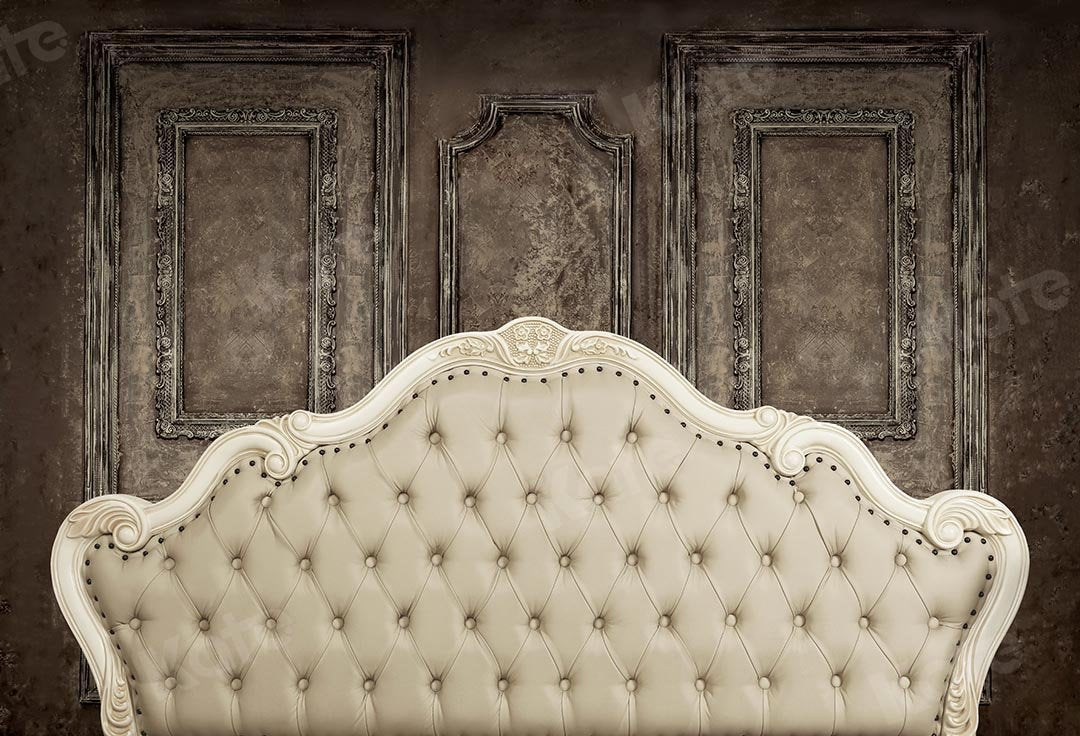 Kate Headboard Bedroom Beige Retro Wall Boudoir Backdrop for photography -UK