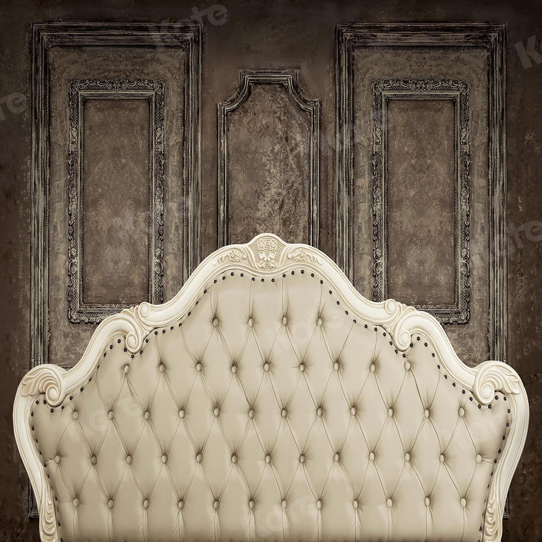 Kate Headboard Bedroom Beige Retro Wall Boudoir Backdrop for photography -UK