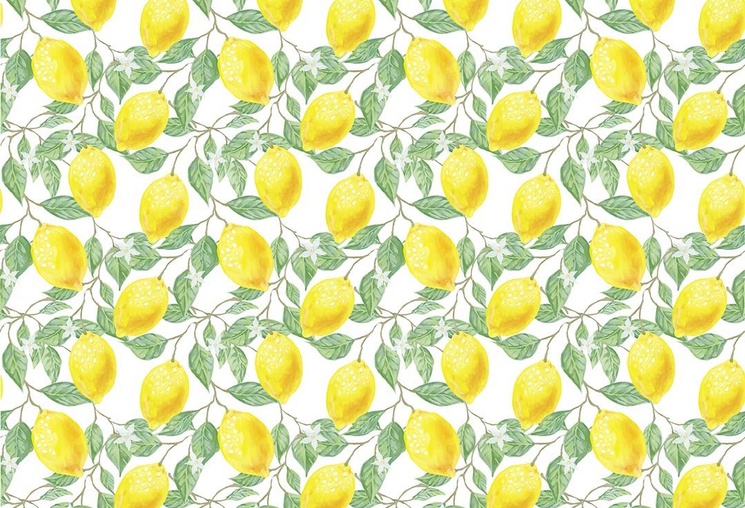 Kate Spring/Summer Yellow Fresh Lemons Backdrop Designed by Chain Photography -UK