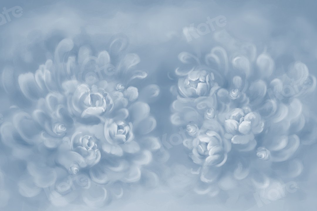 Kate Fine Art Gray Blue Flower Texture Backdrop Designed by GQ -UK