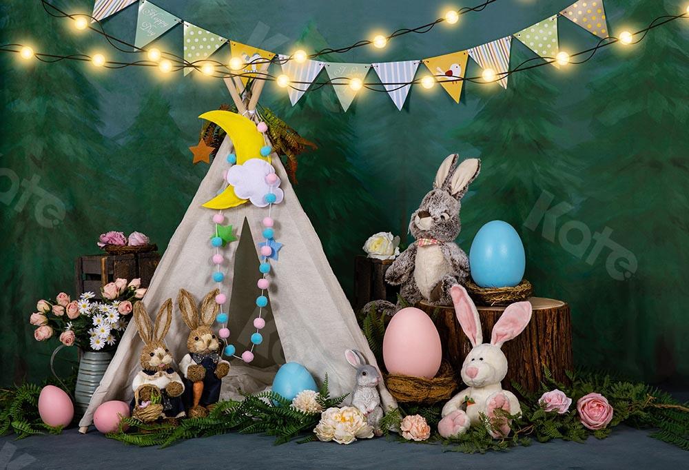 Kate Easter/spring Tent Bunny Eggs Backdrop Designed by Emetselch -UK