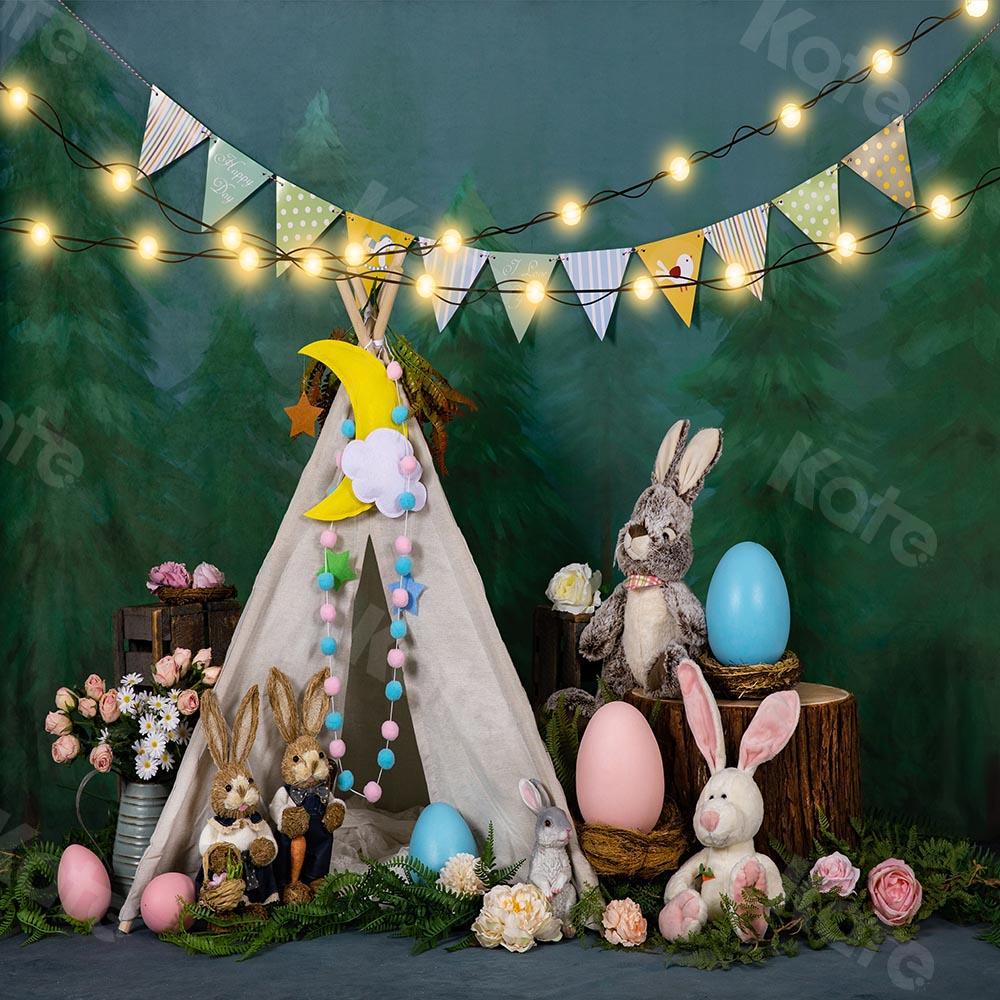 Kate Easter/spring Tent Bunny Eggs Backdrop Designed by Emetselch -UK