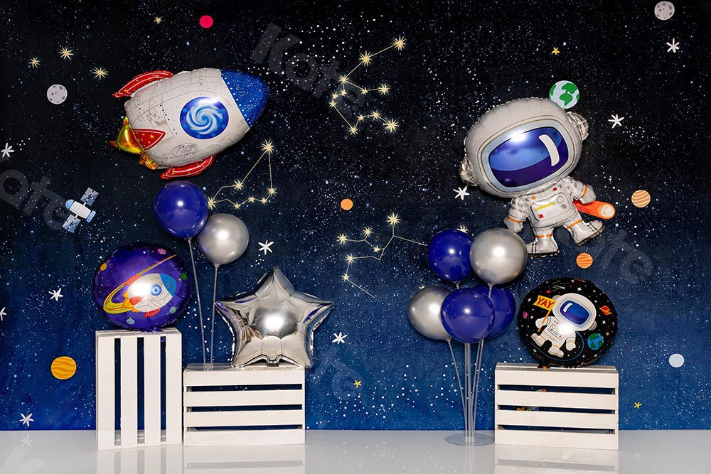 Kate Children Cake Smash Astronaut Universe Backdrop Designed by Emetselch -UK