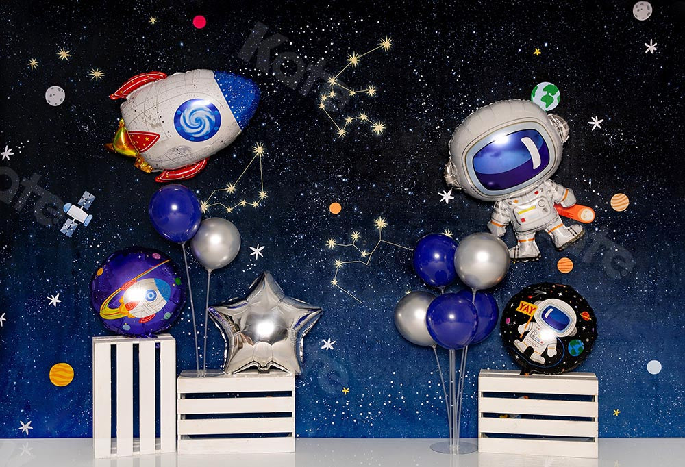 Kate Children Cake Smash Astronaut Universe Backdrop Designed by Emetselch -UK
