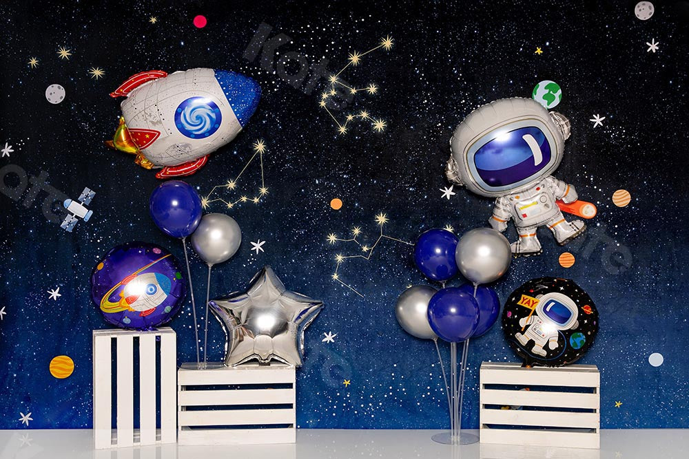 Kate Children Cake Smash Astronaut Universe Backdrop Designed by Emetselch
