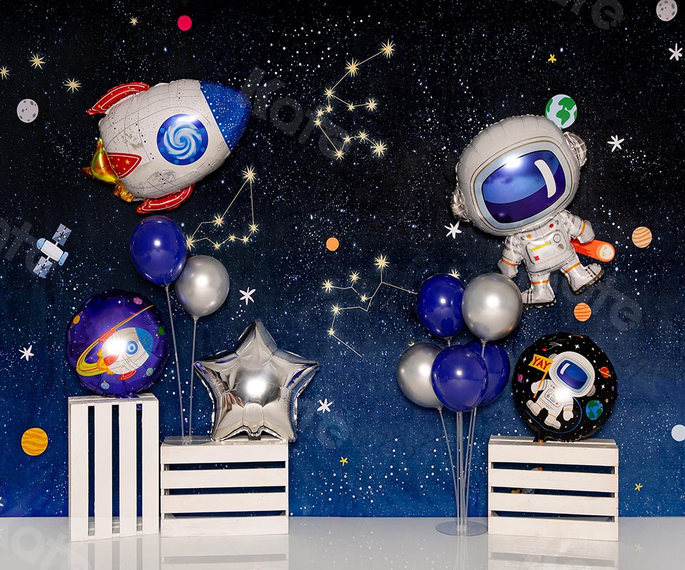 Kate Children Cake Smash Astronaut Universe Backdrop Designed by Emetselch -UK