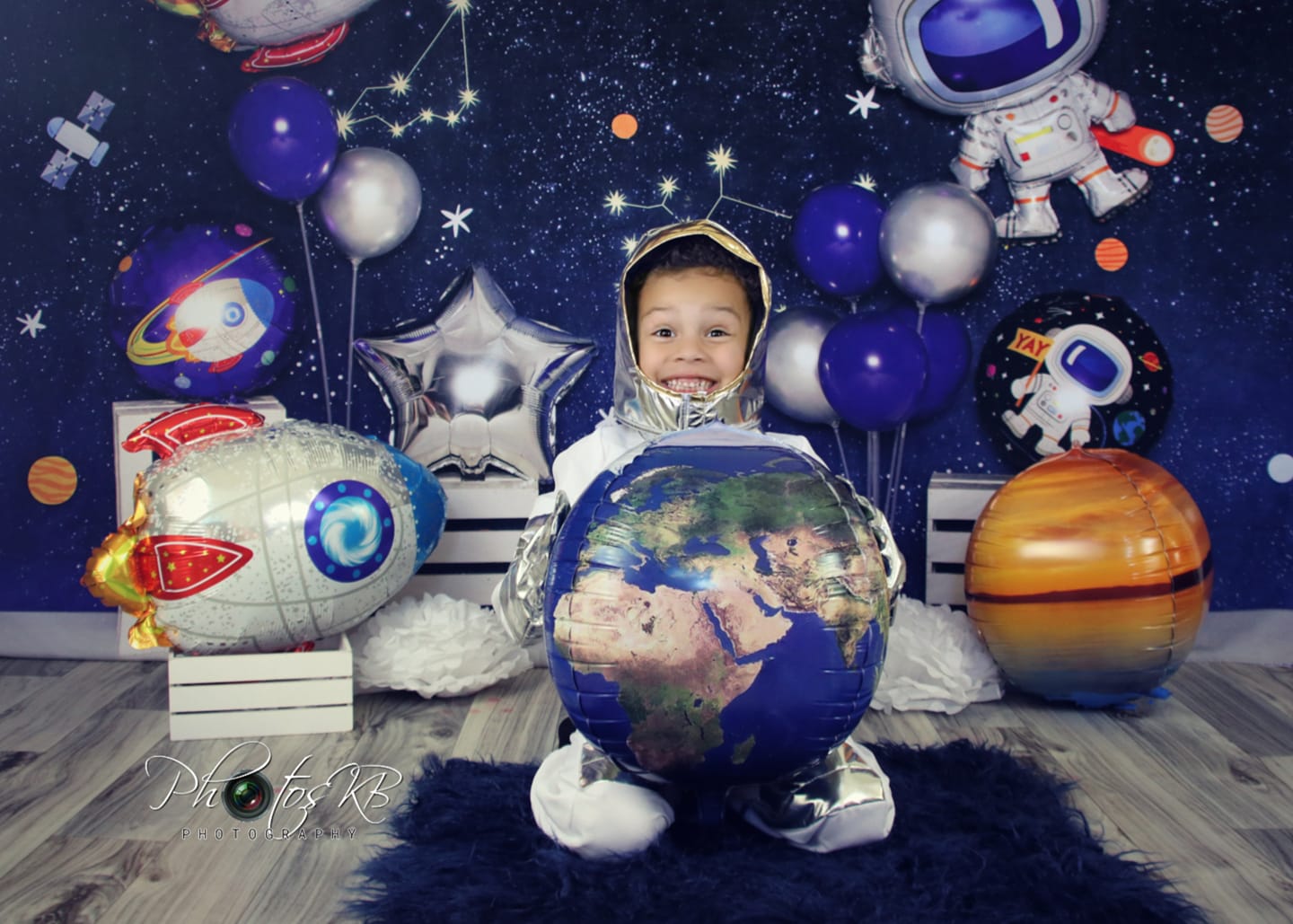 Kate Children Cake Smash Astronaut Universe Backdrop Designed by Emetselch -UK