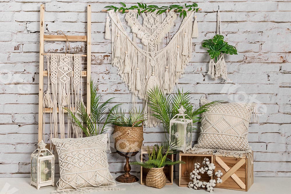 Kate Boho Mother's Day Spring Plants Backdrop Designed by Emetselch -UK