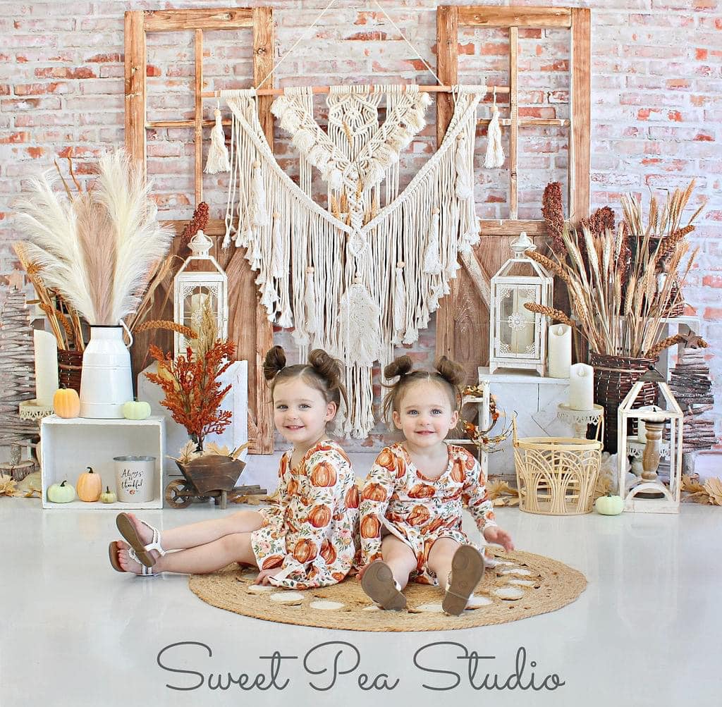 Kate Harvest Wheat Boho Rustic Backdrop Designed by Emetselch