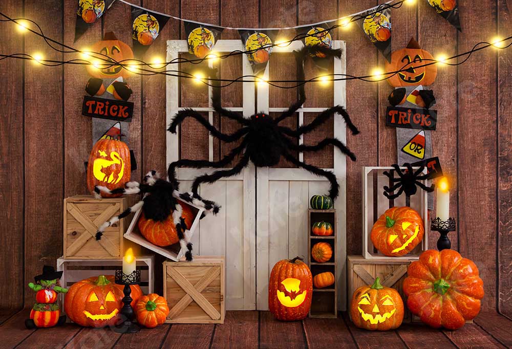 Kate Autumn Pumpkin Halloween Backdrop Designed by Emetselch -UK