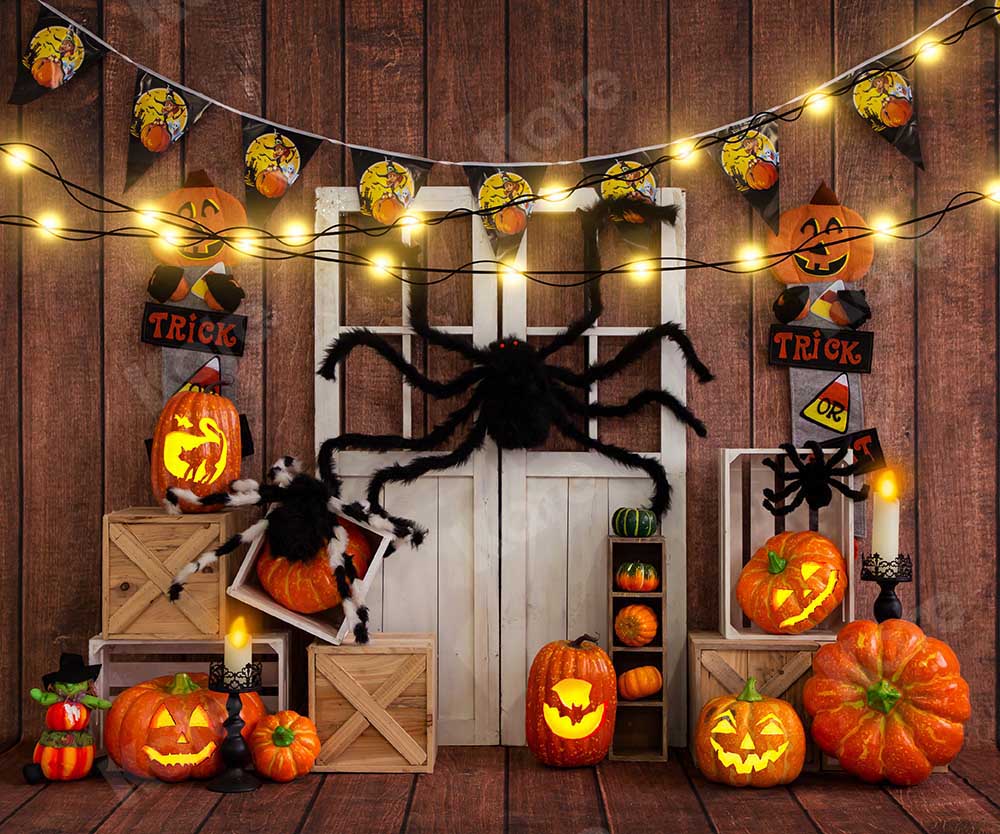 Kate Autumn Pumpkin Halloween Backdrop Designed by Emetselch -UK