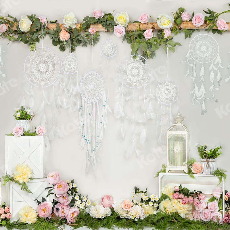 Kate Mother's Day Flowers Boho White Backdrop Designed by Emetselch -UK