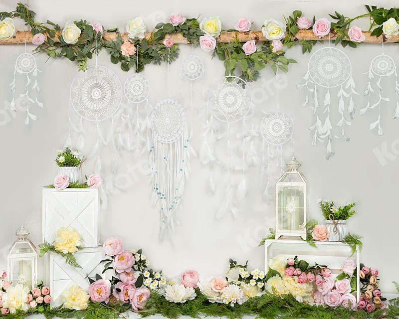 Kate Mother's Day Flowers Boho White Backdrop Designed by Emetselch -UK