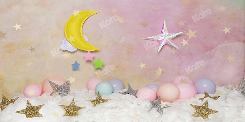 Kate Children Cake Smash Moon Star Backdrop Designed by Emetselch -UK