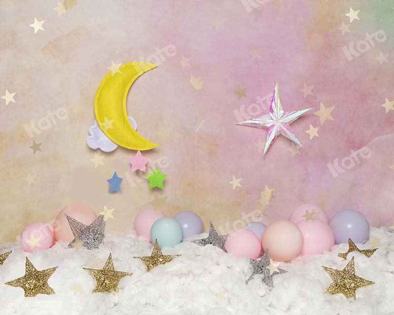 Kate Children Cake Smash Moon Star Backdrop Designed by Emetselch -UK