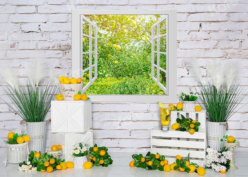 Kate Spring Lemon Room Backdrop Designed by Emetselch -UK