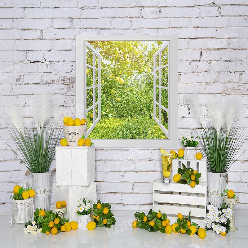Kate Spring Lemon Room Backdrop Designed by Emetselch -UK
