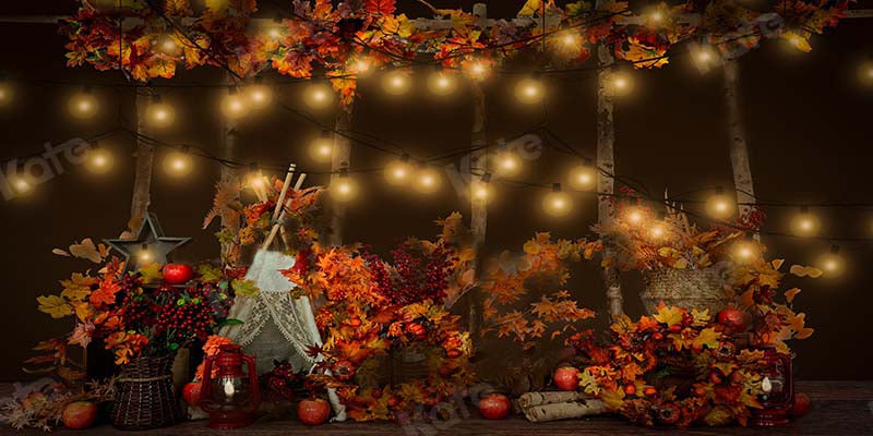 Kate Jungle Camping Autumn Tent Backdrop Designed by Emetselch -UK