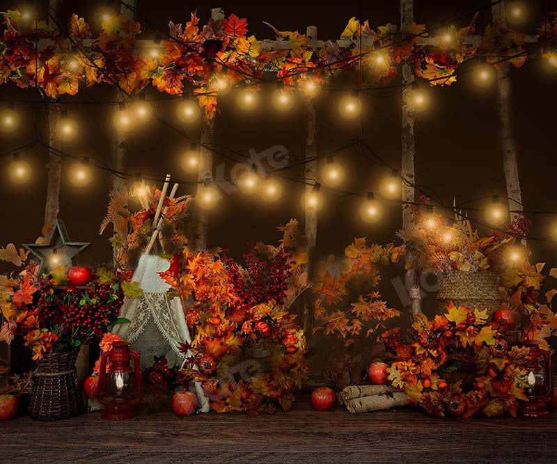Kate Jungle Camping Autumn Tent Backdrop Designed by Emetselch -UK