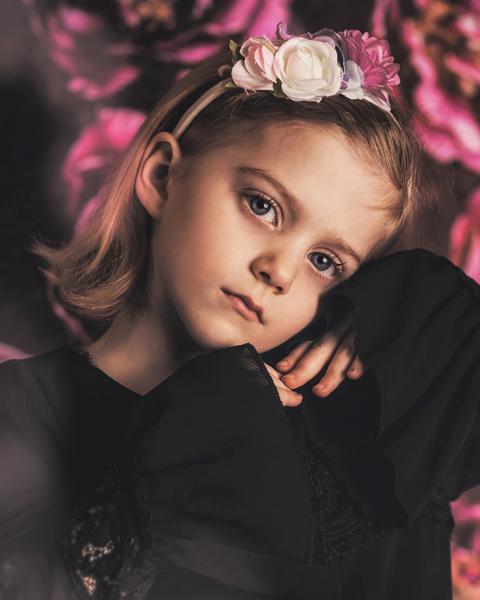 Kate Red retro Flowers Valentine's Day Backdrop for Photography designed by Jerry_Sina -UK