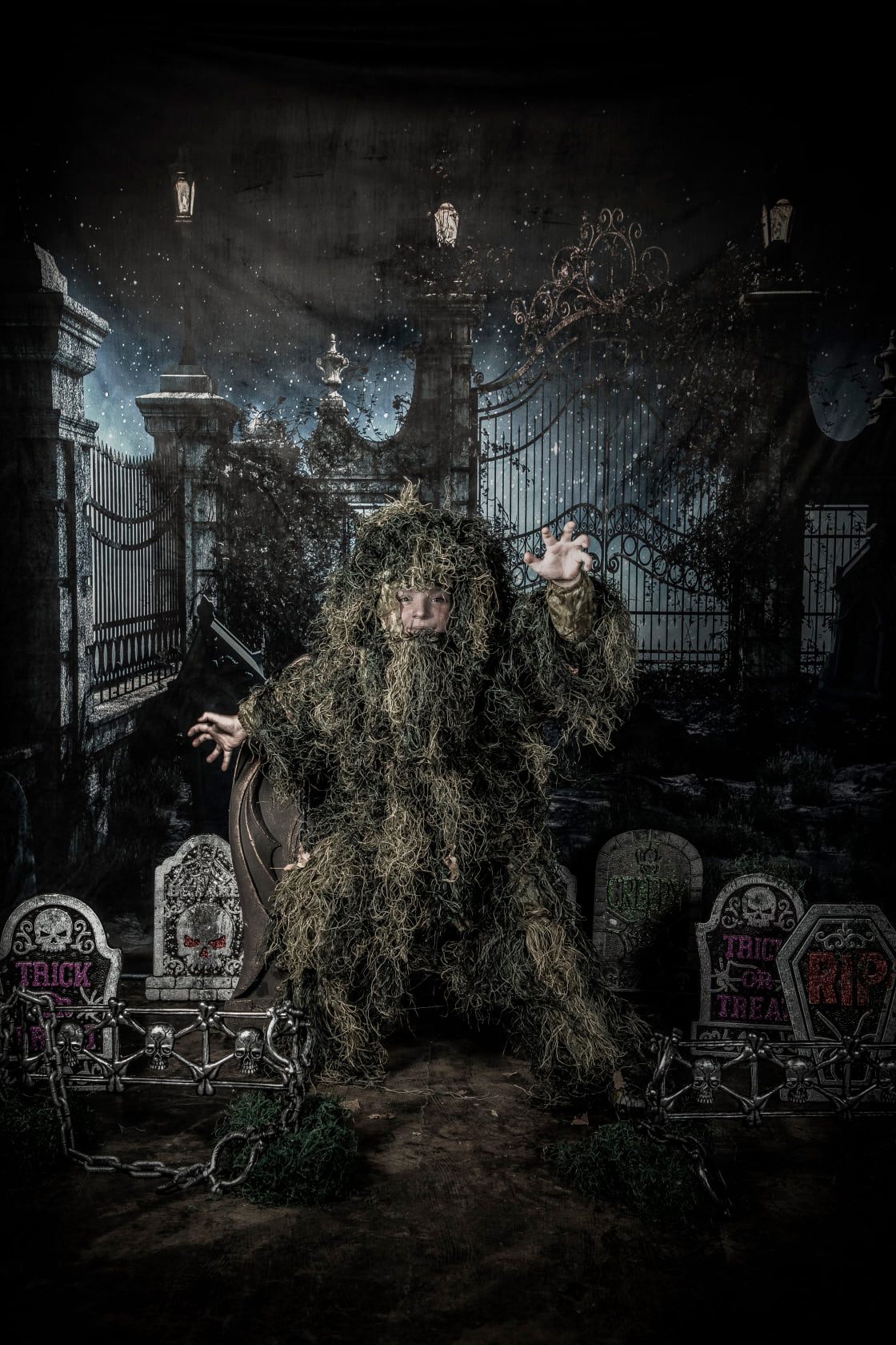 Kate Halloween Star Night Grave Scene Backdrop for Photography - Kate backdrop UK