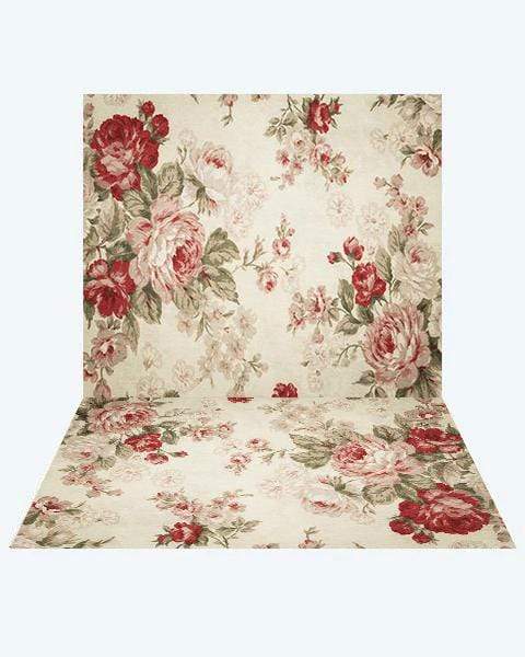 Kate Pattern Flower Backdrop+ Pattern Flower Rubber Floor Mat -UK