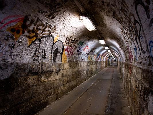 Katebackdrop£ºKate Graffiti Wall Tunnel Light Backdrop For Photography