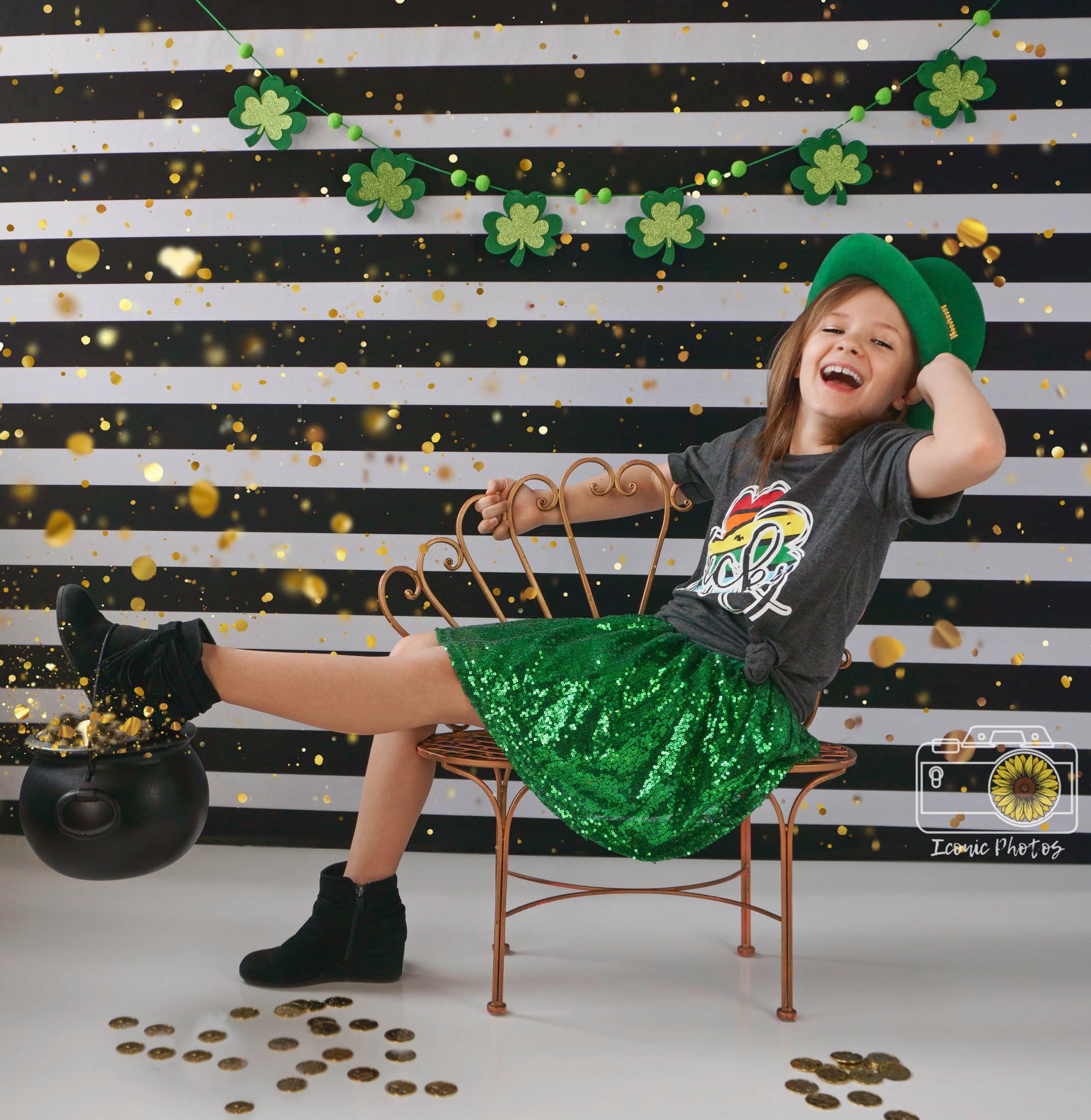 Kate Black and White Backdrop stripe for party/birthday -UK