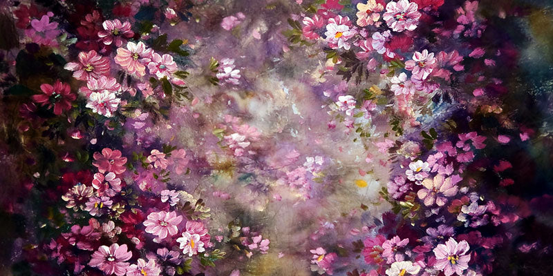 Kate Pink Flower Dark Color Backdrops for Photography -UK