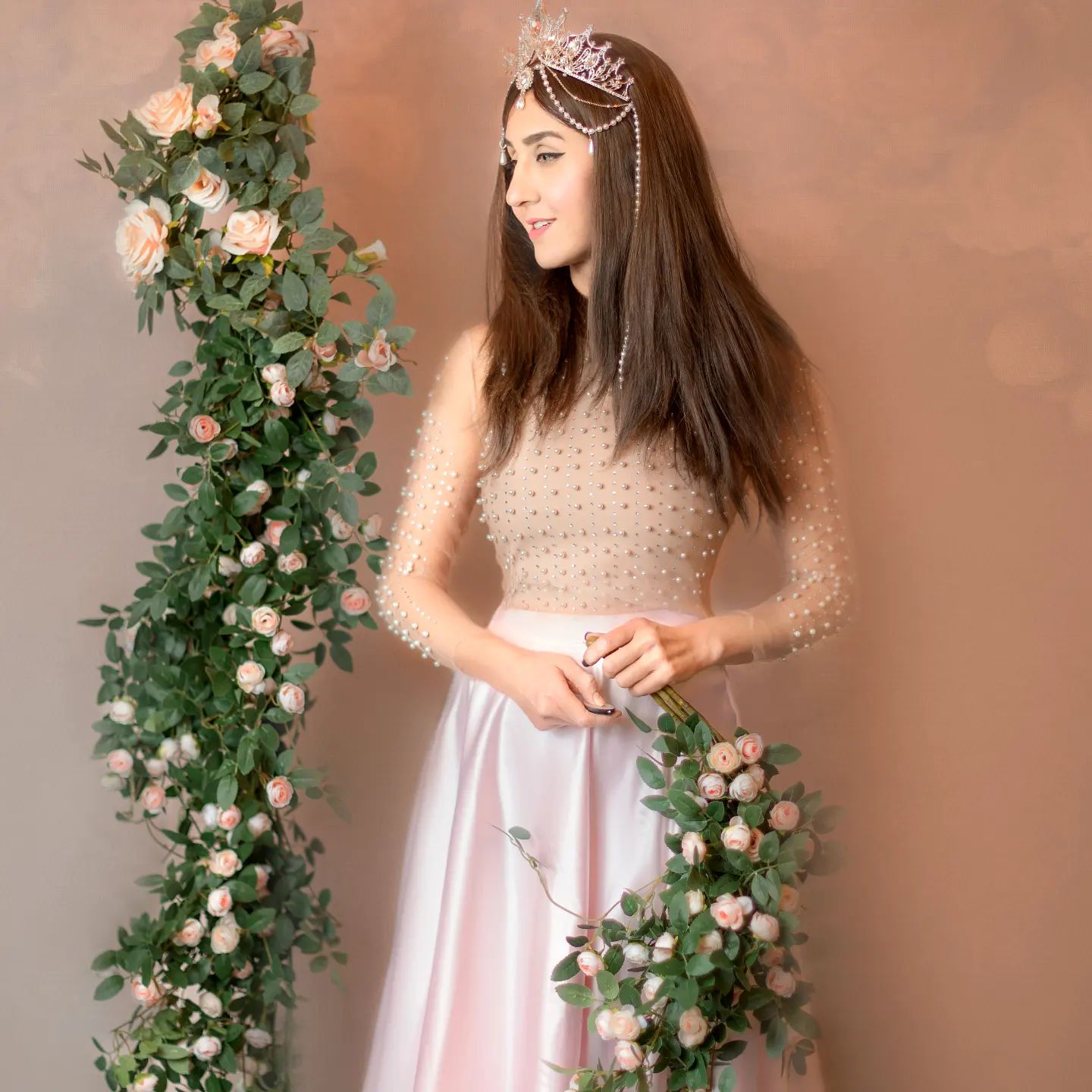 Kate Pink Tones Fine Art Abstract Backdrop designed by Veronika Gant -UK